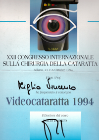 XIII Congresso Internazionale Chirurgia Cataratta