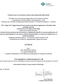 2024 - OCT e Angio OCT. Aggiornamenti teorico-pratici